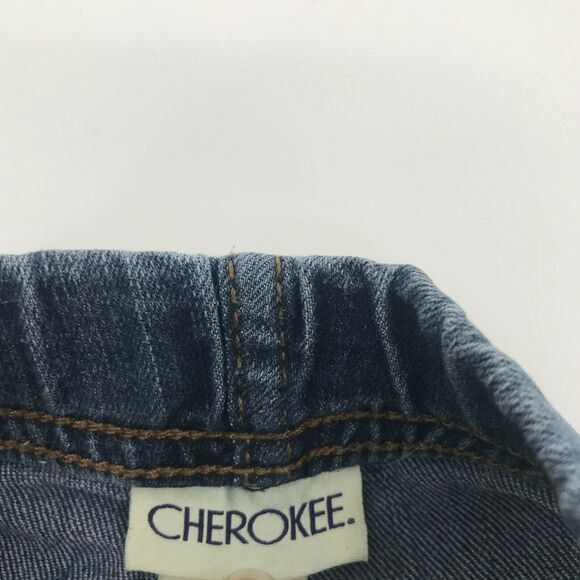 Cherokee Girl’s Faded Blue Denim Elastic Skinny Jeans Kid’s Youth Size 12 - Picture 4 of 7